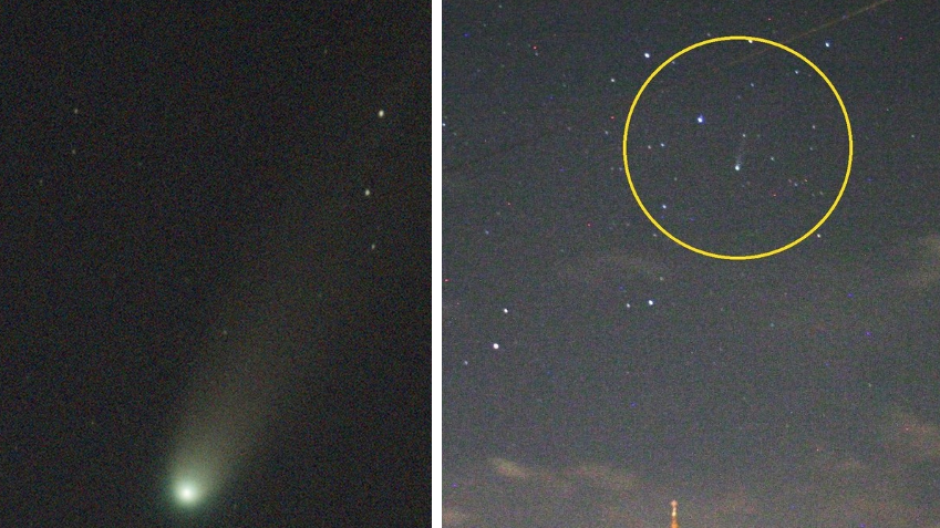 La cometa Lemmon sul cielo dell'Ossola 