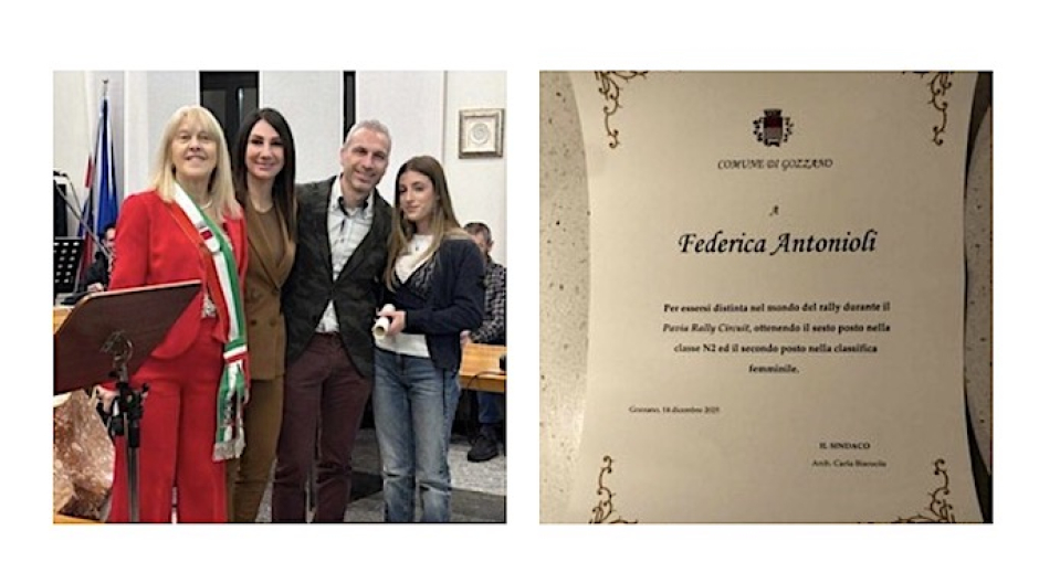 Gozzano, benemerenza per la giovane pilota Federica Antonioli
